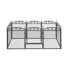 i.Pet Pet Dog Playpen Heavy-Duty Enclosure Multi-Configuration Indoor Outdoor Black