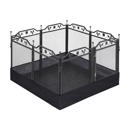 i.Pet Pet Dog Playpen Heavy-Duty Enclosure Multi-Configuration Indoor Outdoor Black