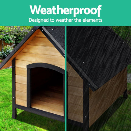 i.Pet Dog Kennel Extra Large Wooden Outdoor House Pet Puppy House XL Crate Cabin Waterproof