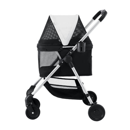 i.Pet Pet Stroller Pram Dog Cat Carrier Cage Large Travel Pushchair Foldable 4 Wheels