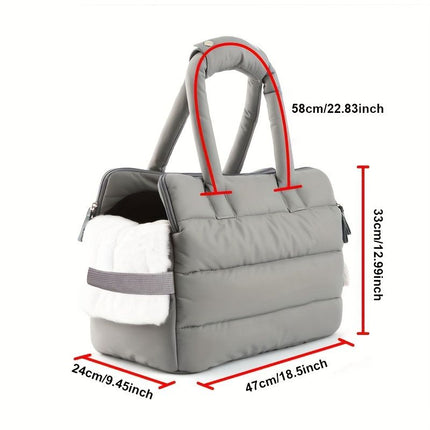 Gray Purple grey pet carrier bag, cat carrier, dog carrier, small pet travel bag, pet transportation, durable pet bag, comfortable pet carrier, airline approved pet carrier, Australian pet carrier