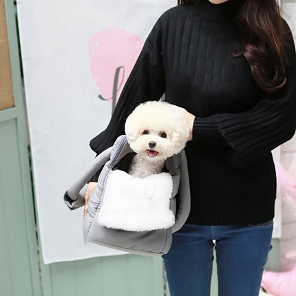 Gray Purple grey pet carrier bag, cat carrier, dog carrier, small pet travel bag, pet transportation, durable pet bag, comfortable pet carrier, airline approved pet carrier, Australian pet carrier
