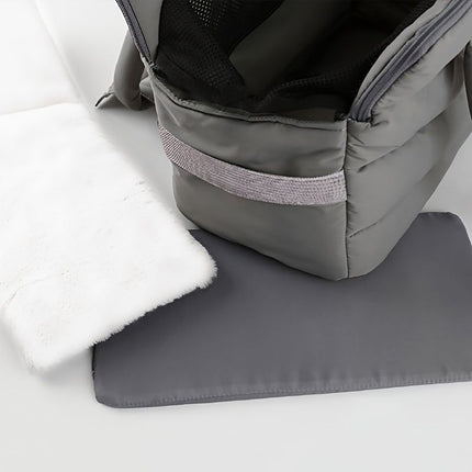 Gray Purple grey pet carrier bag, cat carrier, dog carrier, small pet travel bag, pet transportation, durable pet bag, comfortable pet carrier, airline approved pet carrier, Australian pet carrier