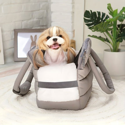Gray Purple grey pet carrier bag, cat carrier, dog carrier, small pet travel bag, pet transportation, durable pet bag, comfortable pet carrier, airline approved pet carrier, Australian pet carrier