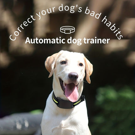Black dog trainer collar, stop barking, dog training, pet care, dog accessories, Australian pet products, humane dog training, bark control collar