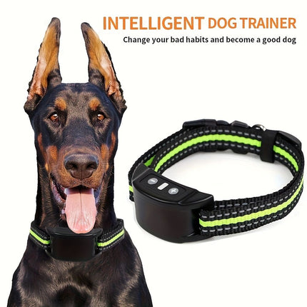 Black dog trainer collar, stop barking, dog training, pet care, dog accessories, Australian pet products, humane dog training, bark control collar