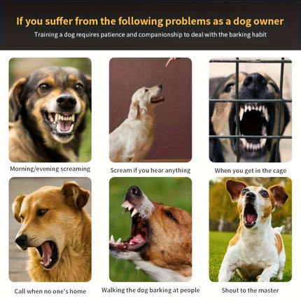 Black dog trainer collar, stop barking, dog training, pet care, dog accessories, Australian pet products, humane dog training, bark control collar