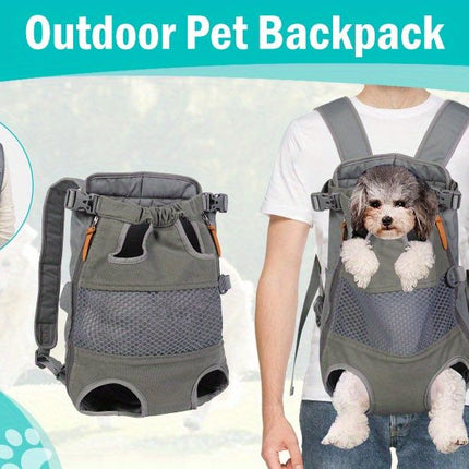 Gray Black outdoor pet backpack, dog backpack, pet carrier, outdoor dog gear, pet travel, dog transportation, Australia pet carrier, small dog backpack, medium dog carrier, breathable pet backpack