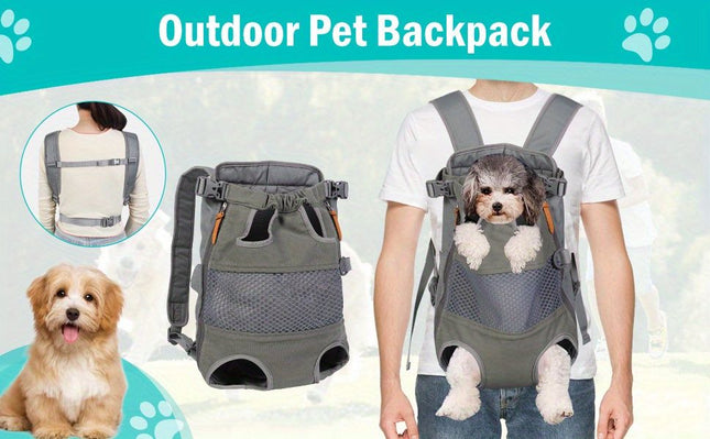 Gray Black outdoor pet backpack, dog backpack, pet carrier, outdoor dog gear, pet travel, dog transportation, Australia pet carrier, small dog backpack, medium dog carrier, breathable pet backpack