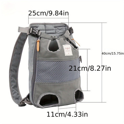 Gray Black outdoor pet backpack, dog backpack, pet carrier, outdoor dog gear, pet travel, dog transportation, Australia pet carrier, small dog backpack, medium dog carrier, breathable pet backpack