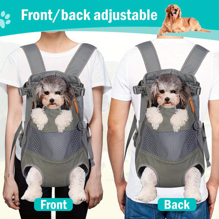 Gray Black outdoor pet backpack, dog backpack, pet carrier, outdoor dog gear, pet travel, dog transportation, Australia pet carrier, small dog backpack, medium dog carrier, breathable pet backpack
