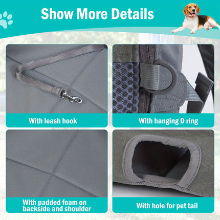 Gray Black outdoor pet backpack, dog backpack, pet carrier, outdoor dog gear, pet travel, dog transportation, Australia pet carrier, small dog backpack, medium dog carrier, breathable pet backpack