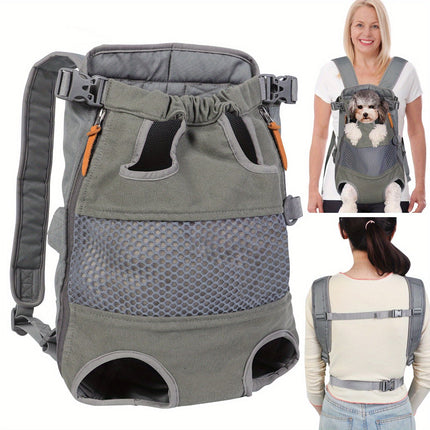 Gray Black outdoor pet backpack, dog backpack, pet carrier, outdoor dog gear, pet travel, dog transportation, Australia pet carrier, small dog backpack, medium dog carrier, breathable pet backpack