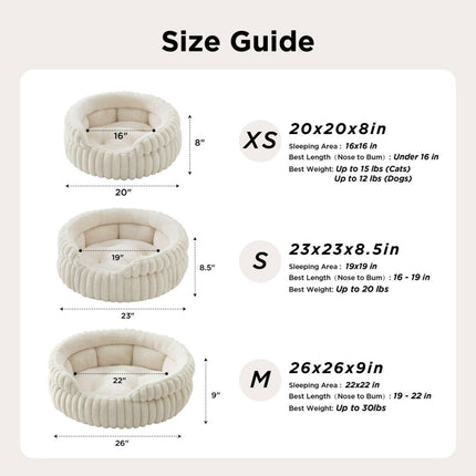 Fluffy Round Cat Bed