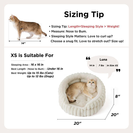 Fluffy Round Cat Bed