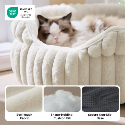 Fluffy Round Cat Bed