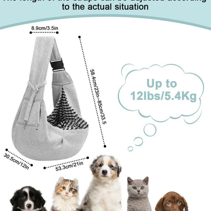 Grey Dog Carrier Bag Small Dog Carrier Sling Pet Travel Bag Australia