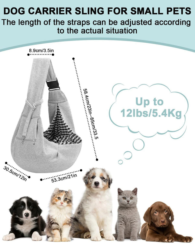 Grey Dog Carrier Bag Small Dog Carrier Sling Pet Travel Bag Australia