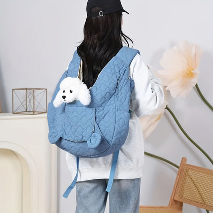 dog carrier vest, hands-free pet carrier, small dog carrier, dog hiking gear, pet travel accessories, Australian pet supplies, dog walking accessories, pet carrier vest -Blue