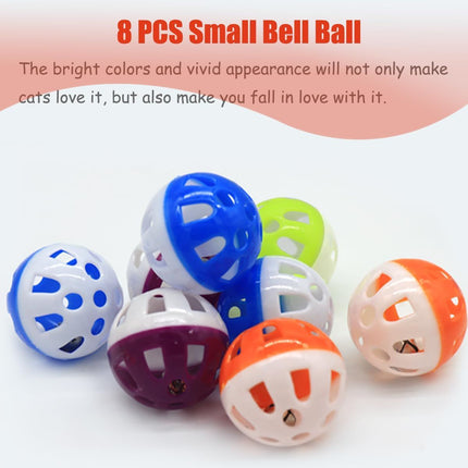 24-Piece Cat Toys Bell Ball Cat Toys Interactive Cat Toys Kitten Toys Colorful，Random color
