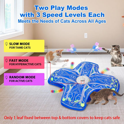 Cat Toy Interactive Cat Toy Moving Butterfly Toy Feather Cat Toy Cat Enrichment
