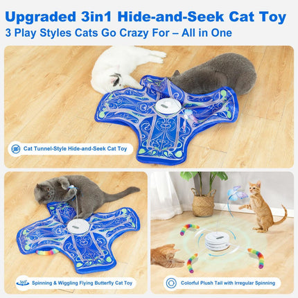 Cat Toy Interactive Cat Toy Moving Butterfly Toy Feather Cat Toy Cat Enrichment