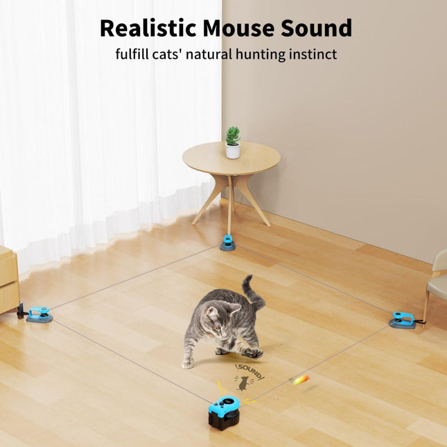Interactive Cat Toy Automatic Cat Toy Manual Cat Toy DIY Feather Mouse Toy Cat