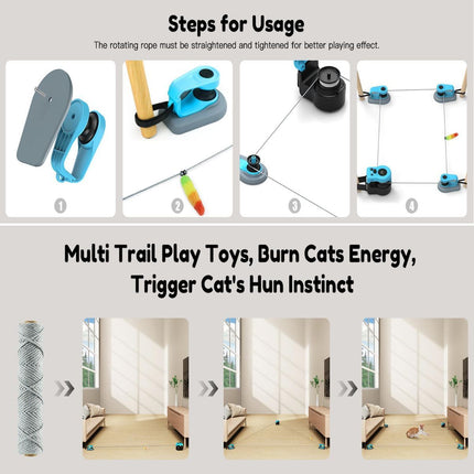 Interactive Cat Toy Automatic Cat Toy Manual Cat Toy DIY Feather Mouse Toy Cat