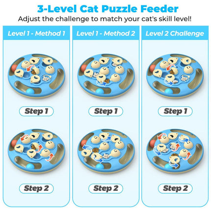 cat toy, 3-in-1 cat treat feeder, cat puzzle toy, trackball cat toy, feather teaser cat toy, slow-feeder cat toy, cat mental stimulation toy, indoor cat toy Australia, interactive cat puzzle