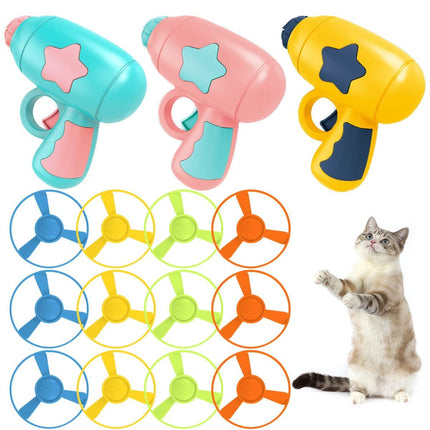 Cat Toy Cat Launcher Flying Disc Toy Cat Play Pet Toy Cat Entertainment