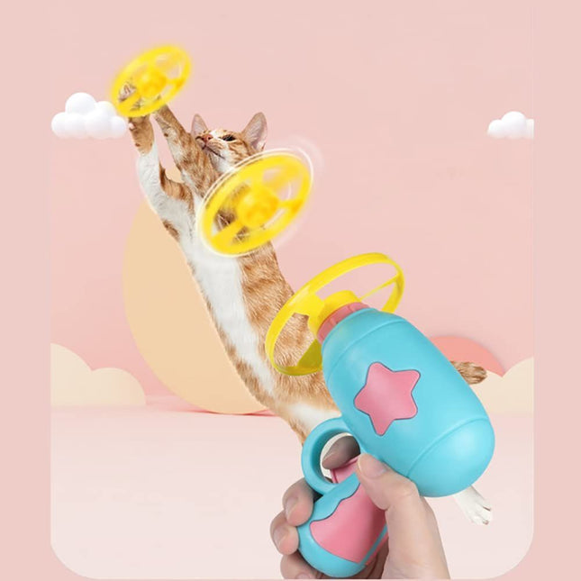 Cat Toy Cat Launcher Flying Disc Toy Cat Play Pet Toy Cat Entertainment
