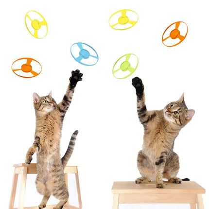 Cat Toy Cat Launcher Flying Disc Toy Cat Play Pet Toy Cat Entertainment