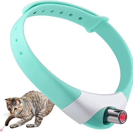 Automatic Laser Cat Collar Toy: Rechargeable Interactive Red Light Toy for Australian Indoor Cats & Kittens