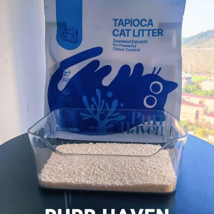 Purr Haven Tapioca Cat Litter | 1 Carton | 6 Packs Per Carton | 2.5kg Per Pack