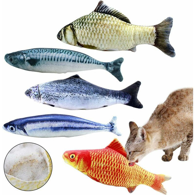5 pcs Catnip Toys Fish, 20Cm Catnip Cat Toys, Catnip Fish, Simulation Plush Fish, Plush Fish, Interactive Cat Pillow,