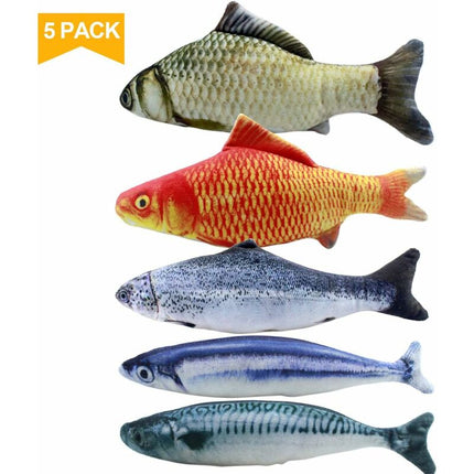 5 pcs Catnip Toys Fish, 20Cm Catnip Cat Toys, Catnip Fish, Simulation Plush Fish, Plush Fish, Interactive Cat Pillow,