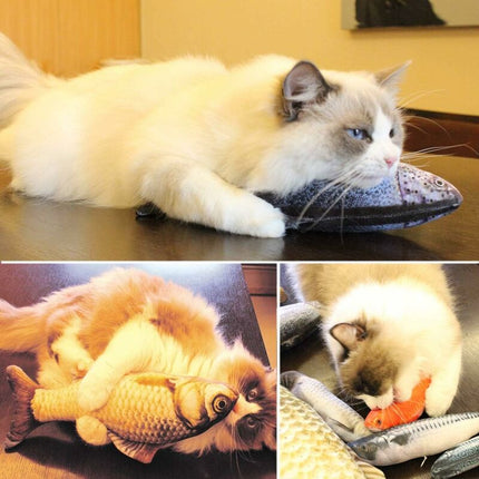 5 pcs Catnip Toys Fish, 20Cm Catnip Cat Toys, Catnip Fish, Simulation Plush Fish, Plush Fish, Interactive Cat Pillow,