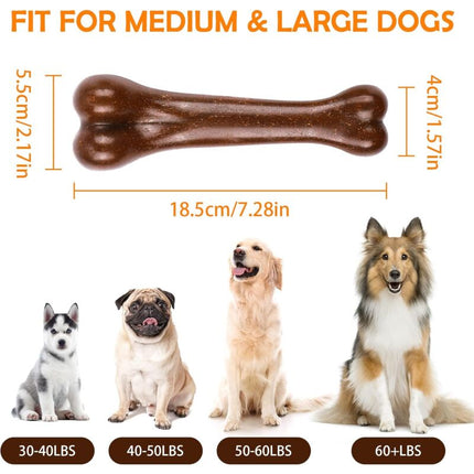 Indestructible Dog Toys, Dog Chew Bones, Light Beef And Bacon Flavor Dog Toys For Large Medium Dogs Dental Care Teeth