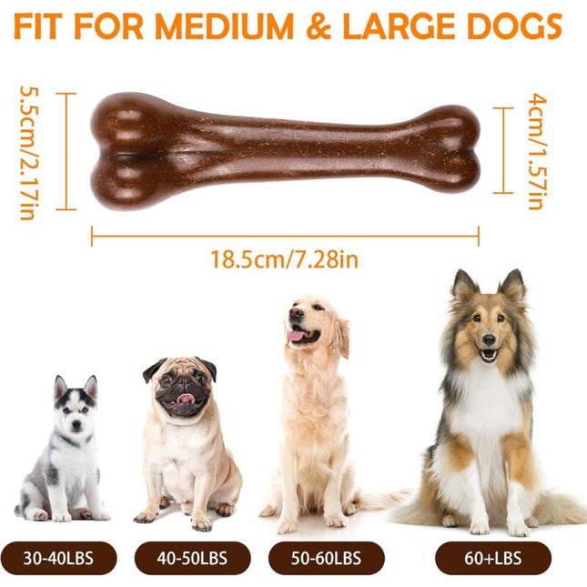Indestructible Dog Toys, Dog Chew Bones, Light Beef And Bacon Flavor Dog Toys For Large Medium Dogs Dental Care Teeth