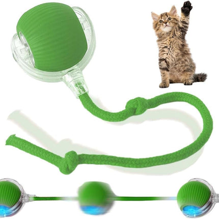 Interactive Cat Toy Ball Electronic Automatic with 3 Modes, Compatible with Cats, Green