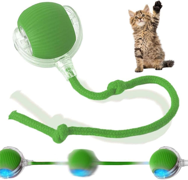 Interactive Cat Toy Ball Electronic Automatic with 3 Modes, Compatible with Cats, Green