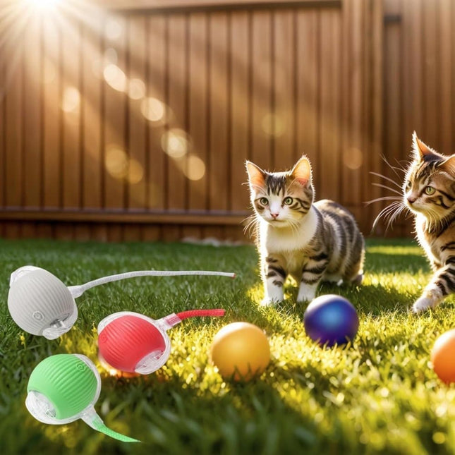 Interactive Cat Toy Ball Electronic Automatic with 3 Modes, Compatible with Cats, Green