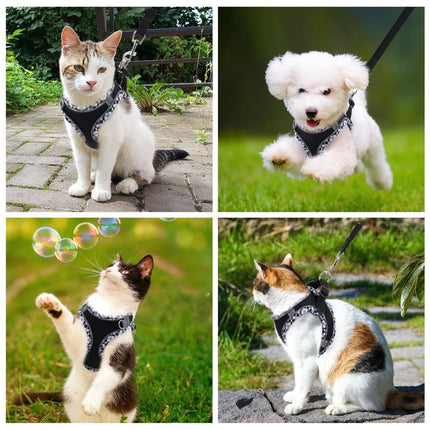 Reflective Dog & Cat Harness with Leash