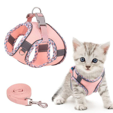 Reflective Dog & Cat Harness with Leash