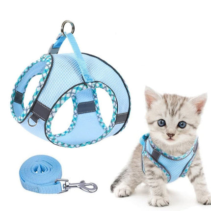 Reflective Dog & Cat Harness with Leash
