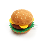 Hamburger Dog Squeaky Toy Plush Chew Toy for Small Medium Dogs