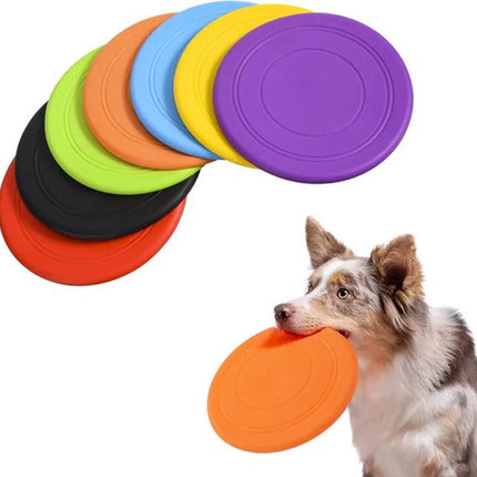 Frisbee - 7 Pieces - Dog Frisbee - Rubber Frisbee Dog - Dog Toys - Beach Toys - Disc - Soft Silicone - Dog Intelligence Toys - For All Dogs - 17.8 Cm