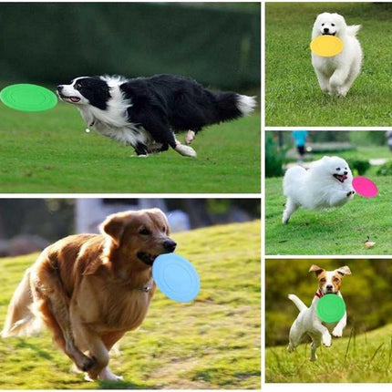 Frisbee - 7 Pieces - Dog Frisbee - Rubber Frisbee Dog - Dog Toys - Beach Toys - Disc - Soft Silicone - Dog Intelligence Toys - For All Dogs - 17.8 Cm