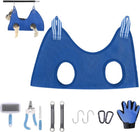 Cat, Dog Hanging Bag - 11-Piece Pet Grooming Hammock - For Easy Nail Trimming - Size S - Pet Hammock - Pet Grooming - Pet Care Hammock - Pet Nail Trimming Harness - 57x44.5 Cm - Blue