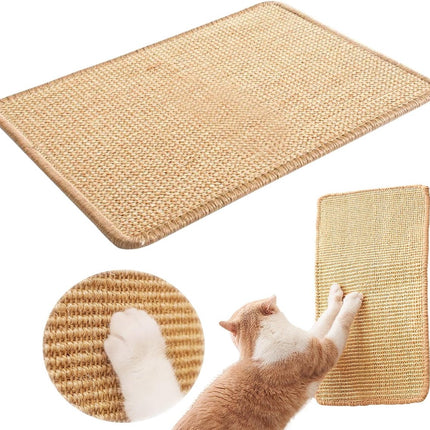 Sisal Cat Scratching Mat - Furniture Protection Against Scratching - Scratch Protection For Tables And Chairs - Easy To Apply - For Protecting Sofas, Carpets, Walls - For Sofa, Furniture And Door - 50x25 Cm - 1 Piece